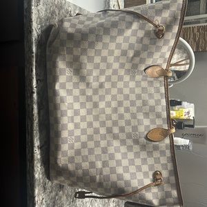 Authentic Louis Vuitton Damier Azur Neverfull GM Bag